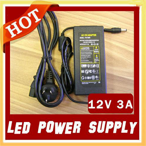 12V 3A Power Supply 36W Adapter for 5050/3528 Led Strip VLV01